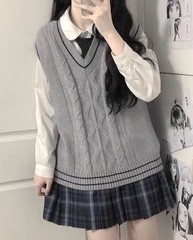 [A225] Áo len thun Montoghi dệt kim GILE RỜI họa tiết XOẮN THỪNG phối đồ Quảng Châu xinh xắn - L2M