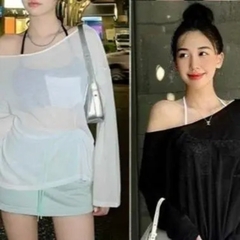 [A309] Set (2 món) Áo len thun nữ GIẤY PHỐI TÚI tay dài dệt kim màu trơn năng động cực hot - L2M  (Hot)