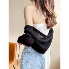 [A211] Áo khoác len nữ cardigan dệt kim CHOÀNG NGANG LƯNG tay dài che khuyết điểm Quảng Châu - L2M