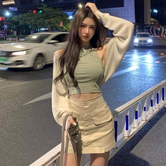 [A218] Áo khoác len nữ mỏng kiểu CÁNH DƠI DÁNG RỘNG tay dài dệt kim Quảng Châu chống nắng - L2M  (Hot)