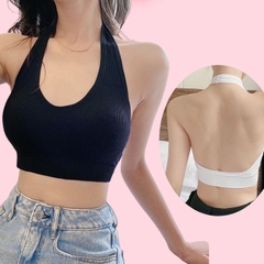 [B008] Áo mặc trong KIỂU YẾM croptop có đệm mút co giãn dễ phối đồ - L2M
