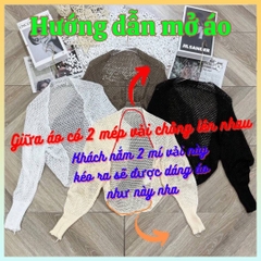 [A023] Áo KHOÁC LEN LƯỚI Cardigan Quảng Châu tay dài mỏng dáng lửng màu sắc xinh xắn dễ phối - L2M (Hot)