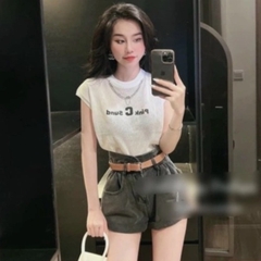 [A041] (2 MÓN) Áo lưới len Montoghi Pink C sund tay hến TẶNG KÈM VÒNG CỔ Quảng Châu mùa hè - L2M