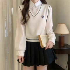 [A109] Áo len thun Montoghi dệt kim GILE LẺ kiểu dáng năng động có logo trẻ trung Hàn Quốc - L2M  (Hot)