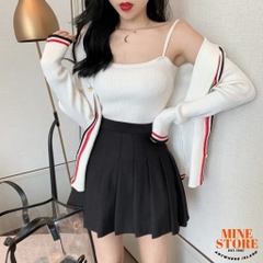 [Q011] Chân váy xếp ly TENNIS dáng ngắn xòe có lớp lót bên trong phong cách Hàn Quốc siêu hot - L2M