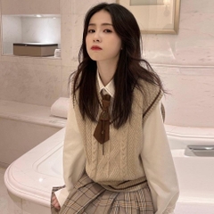 [A225] Áo len thun Montoghi dệt kim GILE RỜI họa tiết XOẮN THỪNG phối đồ Quảng Châu xinh xắn - L2M
