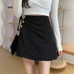 [Q003-4] Quần giả váy nữ 3 CÚC VẠT CHÉO phối lưng thun co giãn chất tuyết mưa xinh xắn - L2M  (Hot)
