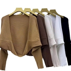 [A445] Áo khoác len Cardigan kiểu TAY DƠI LEN GÂN tay dài chống nắng dày dặn - L2M (New)