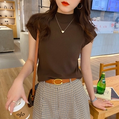 [A078] Áo len thun nữ Montoghi dệt kim Quảng Châu CỔ CAO VAI HẾN loại 1 sang trọng thanh lịch - L2M  (Hot)