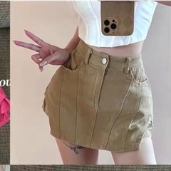 [Q016] Quần short nữ GÂN XẺ GÓC lưng cao chất liệu kaki co giãn siêu tôn dáng năng động - L2M