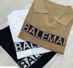 [A013] Áo lưới len Montoghi dệt kim BALEMAI cổ polo dáng vừa  hàng Quảng Châu mùa hè cực xinh - L2M (Sale)