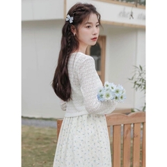 [A197] Áo KHOÁC len nữ Cardigan hàng dệt kim CÀI NÚT TRUNG HOA tay dài tiểu thư dễ phối đồ - L2M (Sale)