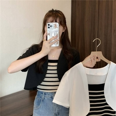 [A188] Áo KHOÁC len nữ cardigan CROPTOP TAY NGẮN phong cách Pháp dệt kim mềm mỏng dễ phối đồ - L2M