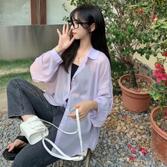 [A334] Áo KHOÁC sơ mi nữ LỤA PHOM DÀI RỘNG nữ mỏng vải voan thời trang Quảng Châu năng động - L2M