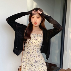 [A421] Áo khoác len nữ Cardigan PHỐI NÚT ĐÔI tay dài mỏng nhẹ mặc 2 kiểu dễ phối đồ - L2M (New)