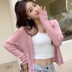 [A421] Áo khoác len nữ Cardigan PHỐI NÚT ĐÔI tay dài mỏng nhẹ mặc 2 kiểu dễ phối đồ - L2M (New)