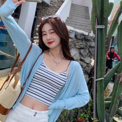 [A421] Áo khoác len nữ Cardigan PHỐI NÚT ĐÔI tay dài mỏng nhẹ mặc 2 kiểu dễ phối đồ - L2M (New)