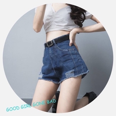 [Q085] Quần short nữ lưng cao kiểu RÁCH LAI hình TAM GIÁC cá tính năng động dễ phối đồ - L2M