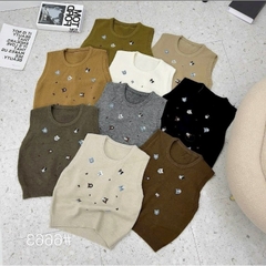 [A356] Áo len QC Montoghi dệt kim GILE NHIỀU CHÚ MÈO xinh xắn kiểu dáng năng động trẻ trung - L2M (Sale)