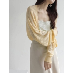 [A426] Áo khoác len lưới mỏng TAY BO RỘNG chống nắng thời trang hè phong cách Hàn Quốc - L2M