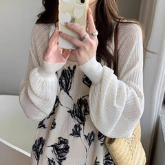 [A426] Áo khoác len lưới mỏng TAY BO RỘNG chống nắng thời trang hè phong cách Hàn Quốc - L2M