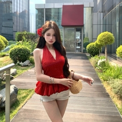 [A431] Áo kiểu nữ CỔ YẾM MÀU TRƠN có mút vạt xòe phối lưng chun tôn dáng xinh xắn hot trend - L2M (New)