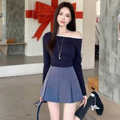 [Q079] Chân váy xếp ly TENNIS BẢN TO dáng ngắn xòe dây kéo có lớp lót trong siêu xinh - L2M (New)