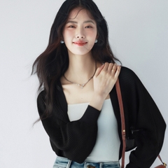 [A445] Áo khoác len Cardigan kiểu TAY DƠI LEN GÂN tay dài chống nắng dày dặn - L2M (New)