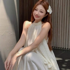 [A443] Áo kiểu nữ cổ yếm TRÒN DÁNG BÍ PHỒNG XÒE baby kiểu chấm bi xinh xắn hot trend - L2M