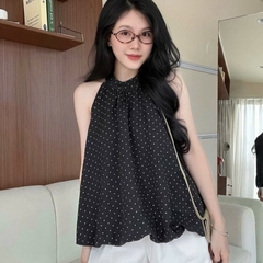 [A443] Áo kiểu nữ cổ yếm TRÒN DÁNG BÍ PHỒNG XÒE baby kiểu chấm bi xinh xắn hot trend - L2M