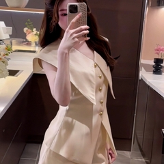 [A381] Áo thun kiểu nữ CỔ NHỌN CÀI KHUY CHUỒN CHUỒN borip xẻ tà co giãn 4 chiều tôn dáng - L2M (New)