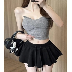 [Q100] Chân váy XÒE DÂY RÚT LƯNG THUN TRƠN xếp ly nhẹ dáng ngắn có lót trong xinh xắn - L2M (New)