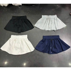 [Q100] Chân váy XÒE DÂY RÚT LƯNG THUN TRƠN xếp ly nhẹ dáng ngắn có lót trong xinh xắn - L2M (New)
