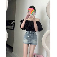 [A495] Áo kiểu nữ TRỄ VAI VOAN BỒNG dáng TIỂU THƯ sang trọng điệu đà - L2M (New)