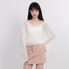 [A488] SET áo len Montoghi LƯỚI CỔ TRÒN LỬNG phom BASIC dễ phối đồ năng động xinh xắn - L2M (New)