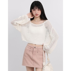 [A488] SET áo len Montoghi LƯỚI CỔ TRÒN LỬNG phom BASIC dễ phối đồ năng động xinh xắn - L2M (New)