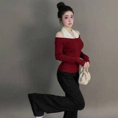 [A483] Áo thun kiểu nữ CỔ YẾM TRẮNG TRỄ VAI dáng BORIP mềm mịn co giãn 4 chiều siêu tôn dáng- L2M (New)