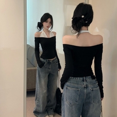 [A483] Áo thun kiểu nữ CỔ YẾM TRẮNG TRỄ VAI dáng BORIP mềm mịn co giãn 4 chiều siêu tôn dáng- L2M (New)