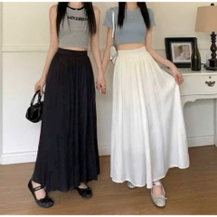 [Q101] Chân váy MAXI TRƠN DÀI CÓ KHOEN ĐEO ĐAI (không kèm đai) có lót trong dễ phối đồ - L2M (New)
