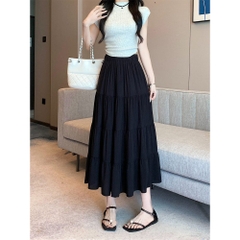[Q102] Chân váy MAXI GHÉP 4 TẦNG đơn giản thanh lịch có lót trong dễ phối đồ - L2M (New)