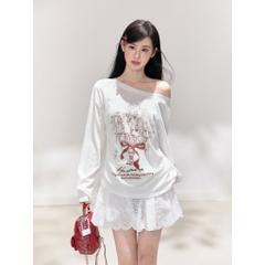 [A493] Áo len THUN GIẤY họa tiết BÓ HOA NẾN màu nhẹ nhàng kiểu dáng mát mẻ năng động - L2M