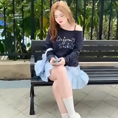[A487] SET Áo len THUN GIẤY IN CHỮ ĐƠN GIẢN KÈM LÓT màu nhẹ nhàng kiểu dáng mát mẻ năng động - L2M (New)