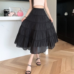 [Q107] Chân váy MAXI TƠ VOAN 2 LỚP 5 TẦNG mềm mại lưng chun có lót trong dễ phối đồ - L2M (New)