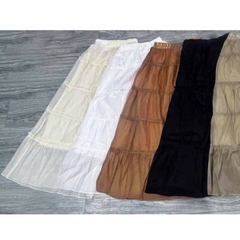[Q107] Chân váy MAXI TƠ VOAN 2 LỚP 5 TẦNG mềm mại lưng chun có lót trong dễ phối đồ - L2M (New)