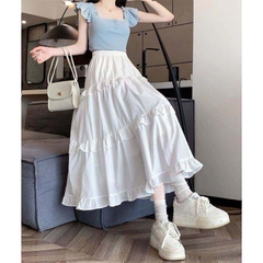 [Q106] Chân váy MAXI 3 TẦNG BÈO ĐỀU đơn giản thanh lịch có lót trong dễ phối đồ - L2M (New)
