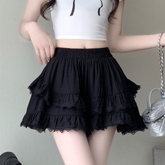 [Q097] Chân váy XÒE REN VÒNG CUNG có lót trong lưng thun co giãn dáng ngắn xinh xắn - L2M (New)