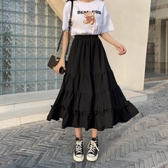 [Q095] Chân váy MAXI NHIỀU TẦNG PHỐI 2 ĐƯỜNG REN cách điệu có lót trong dễ phối đồ - L2M (New)
