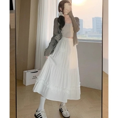 [Q095] Chân váy MAXI NHIỀU TẦNG PHỐI 2 ĐƯỜNG REN cách điệu có lót trong dễ phối đồ - L2M (New)