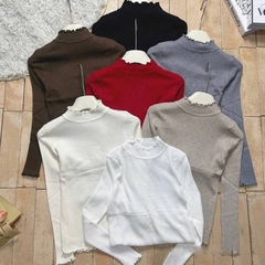 [A478] Áo len nữ Montoghi dệt kim Quảng Châu CỔ BÈO CAO TAY DÀI BÈO xinh xắn cá tính - L2M (New)