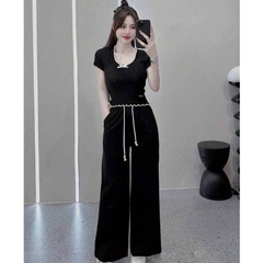 [A477] Áo len nữ Montoghi dệt kim PHỐI LƯỚI VIỀN BÈO và NƠ dáng ôm tôn body xinh xắn - L2M (New)